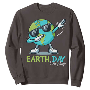 Dabbing Earth Day Sweatshirt Everyday Positive Vibes Nature Lover Gifts TS10 Dark Chocolate Print Your Wear