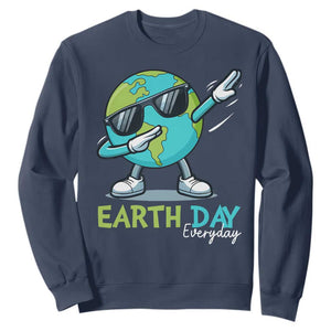 Dabbing Earth Day Sweatshirt Everyday Positive Vibes Nature Lover Gifts TS10 Navy Print Your Wear