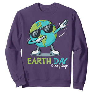 Dabbing Earth Day Sweatshirt Everyday Positive Vibes Nature Lover Gifts TS10 Purple Print Your Wear