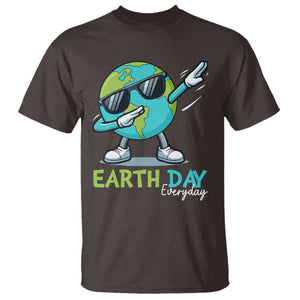 Dabbing Earth Day T Shirt Everyday Positive Vibes Nature Lover Gifts TS10 Dark Chocolate Print Your Wear