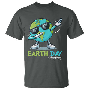 Dabbing Earth Day T Shirt Everyday Positive Vibes Nature Lover Gifts TS10 Dark Heather Print Your Wear