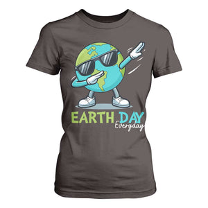 Dabbing Earth Day T Shirt For Women Everyday Positive Vibes Nature Lover Gifts TS10 Dark Chocolate Print Your Wear
