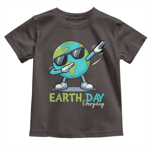 Dabbing Earth Day Toddler T Shirt Everyday Positive Vibes Nature Lover Gifts TS10 Dark Chocolate Print Your Wear