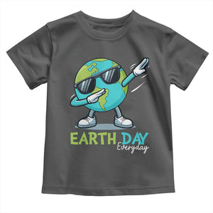 Dabbing Earth Day Toddler T Shirt Everyday Positive Vibes Nature Lover Gifts TS10 Dark Heather Print Your Wear