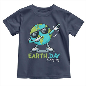 Dabbing Earth Day Toddler T Shirt Everyday Positive Vibes Nature Lover Gifts TS10 Navy Print Your Wear
