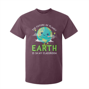 Earth Day Teachers T Shirt For Kid Funny Classroom TS10 Maroon Print Your Wear