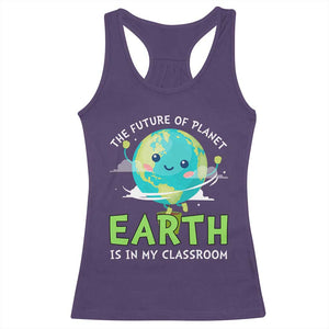Earth Day Teachers Racerback Tank Top Funny Classroom TS10 Purple Print Your Wear