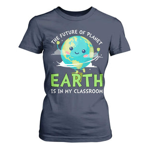 Earth Day Teachers T Shirt For Women Funny Classroom TS10 Navy Print Your Wear