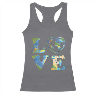 Earth Day Racerback Tank Top Heart Environmental Nature Recycling Lovers TS10 Charcoal Print Your Wear