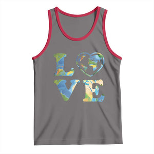 Earth Day Tank Top Heart Environmental Nature Recycling Lovers TS10 Deep Heather Red Print Your Wear