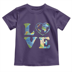 Earth Day Toddler T Shirt Heart Environmental Nature Recycling Lovers TS10 Purple Print Your Wear