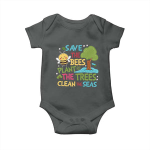 Earth Day Baby Onesie Funny Awesome Environmental Nature Recycling TS10 Dark Heather Print Your Wear