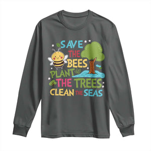 Earth Day Long Sleeve Shirt Funny Awesome Environmental Nature Recycling TS10 Dark Heather Print Your Wear