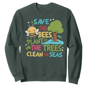 Earth Day Sweatshirt Funny Awesome Environmental Nature Recycling TS10 Dark Forest Green Print Your Wear