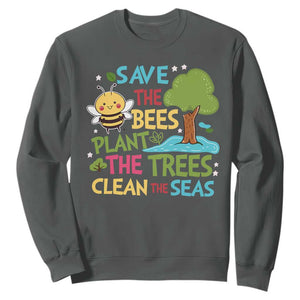 Earth Day Sweatshirt Funny Awesome Environmental Nature Recycling TS10 Dark Heather Print Your Wear