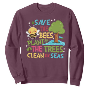Earth Day Sweatshirt Funny Awesome Environmental Nature Recycling TS10 Maroon Print Your Wear