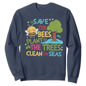 Earth Day Sweatshirt Funny Awesome Environmental Nature Recycling TS10 Navy Print Your Wear