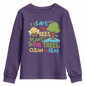 Earth Day Youth Sweatshirt Funny Awesome Environmental Nature Recycling TS10 Purple Print Your Wear