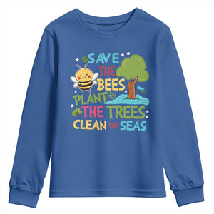 Earth Day Youth Sweatshirt Funny Awesome Environmental Nature Recycling TS10 Royal Blue Print Your Wear