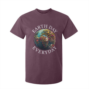 Earth Day Everyday T Shirt For Kid With Floral Nature Lover Climate Change TS10 Maroon Print Your Wear