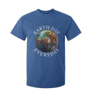 Earth Day Everyday T Shirt For Kid With Floral Nature Lover Climate Change TS10 Royal Blue Print Your Wear