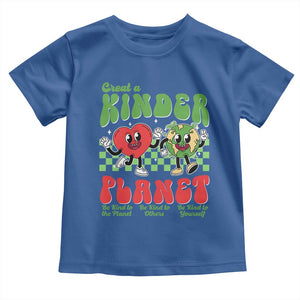 Earth Day Toddler T Shirt Create A Kinder Planet Be Kind Earth TS10 Royal Blue Print Your Wear