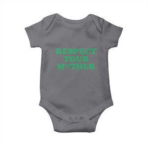 Earth Day Baby Onesie Respect Your Mother Environmental Recycling TS10 Charcoal Print Your Wear