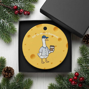 Funny Baseball Mom Goose Ceramic Ornament Funny Sports Game Day TS10 1pc Yellow Cheese Print Your Wear