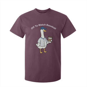 Funny Baseball Mom Goose T Shirt For Kid Funny Sports Game Day TS10 Maroon Print Your Wear