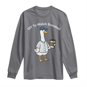 Funny Baseball Mom Goose Long Sleeve Shirt Funny Sports Game Day TS10 Charcoal Print Your Wear