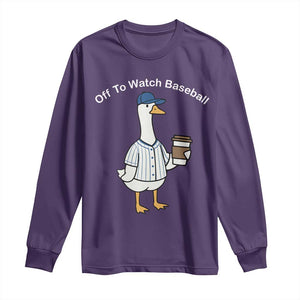 Funny Baseball Mom Goose Long Sleeve Shirt Funny Sports Game Day TS10 Purple Print Your Wear
