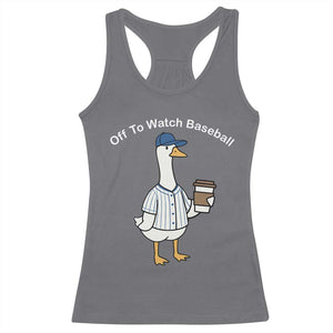 Funny Baseball Mom Goose Racerback Tank Top Funny Sports Game Day TS10 Charcoal Print Your Wear