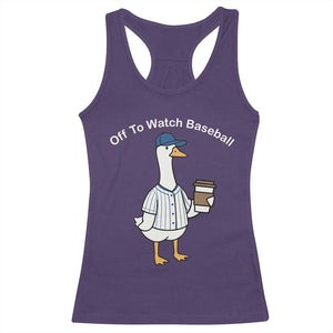 Funny Baseball Mom Goose Racerback Tank Top Funny Sports Game Day TS10 Purple Print Your Wear