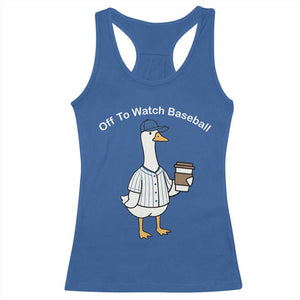 Funny Baseball Mom Goose Racerback Tank Top Funny Sports Game Day TS10 Royal Blue Print Your Wear