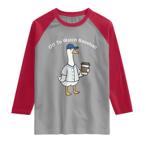 Funny Baseball Mom Goose Raglan Shirt Funny Sports Game Day TS10 Sport Gray Red Print Your Wear