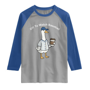 Funny Baseball Mom Goose Raglan Shirt Funny Sports Game Day TS10 Sport Gray Royal Print Your Wear