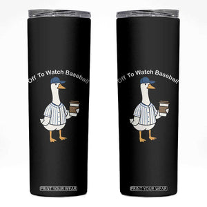 Funny Baseball Mom Goose Skinny Tumbler Funny Sports Game Day TS10 Black Print Your Wear