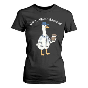 Funny Baseball Mom Goose T Shirt For Women Funny Sports Game Day TS10 Black Print Your Wear
