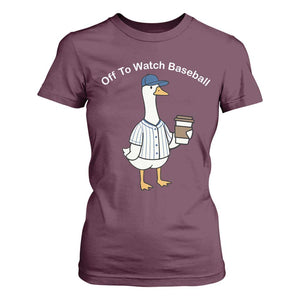 Funny Baseball Mom Goose T Shirt For Women Funny Sports Game Day TS10 Maroon Print Your Wear