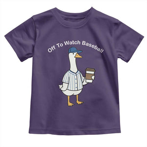 Funny Baseball Mom Goose Toddler T Shirt Funny Sports Game Day TS10 Purple Print Your Wear