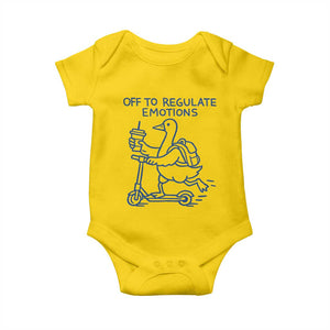 Funny Goose Psychologist Baby Onesie Off To Regulate Emotions Mental Health Counselor TS10 Daisy Print Your Wear