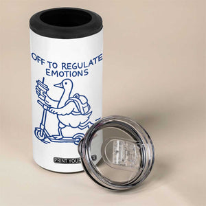 Funny Goose Psychologist 4 in 1 Can Cooler Tumbler Off To Regulate Emotions Mental Health Counselor TS10 Print Your Wear