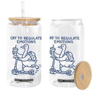 Funny Goose Psychologist Glass Can Off To Regulate Emotions Mental Health Counselor TS10 Print Your Wear