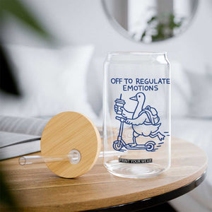 Funny Goose Psychologist Glass Can Off To Regulate Emotions Mental Health Counselor TS10 Print Your Wear