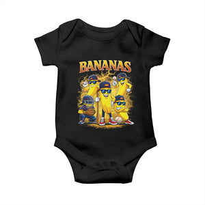 Funny Bananas Baby Onesie Lets Go Banana Cute Banana Lovers Bootleg TS10 Black Print Your Wear
