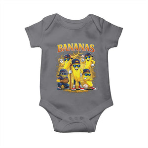 Funny Bananas Baby Onesie Lets Go Banana Cute Banana Lovers Bootleg TS10 Charcoal Print Your Wear