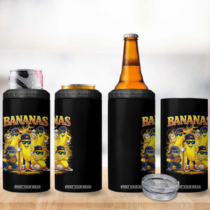 Funny Bananas 4 in 1 Can Cooler Tumbler Lets Go Banana Cute Banana Lovers Bootleg TS10 Print Your Wear