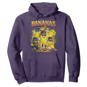 Funny Bananas Hoodie Lets Go Banana Cute Banana Lovers Bootleg TS10 Purple Print Your Wear