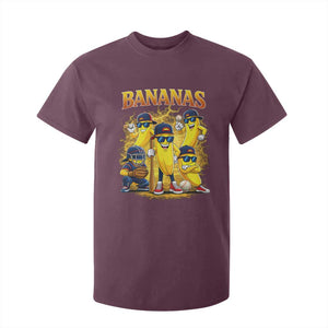 Funny Bananas T Shirt For Kid Lets Go Banana Cute Banana Lovers Bootleg TS10 Maroon Print Your Wear