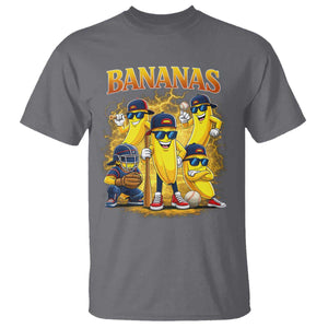 Funny Bananas T Shirt Lets Go Banana Cute Banana Lovers Bootleg TS10 Charcoal Print Your Wear